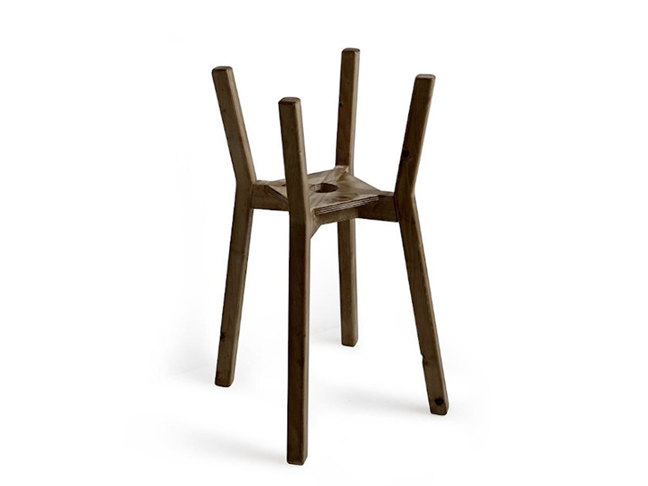 Supporto Per Lavabo Bacile Midi Abete Invecchiato Scuro senza Ripiano-62892