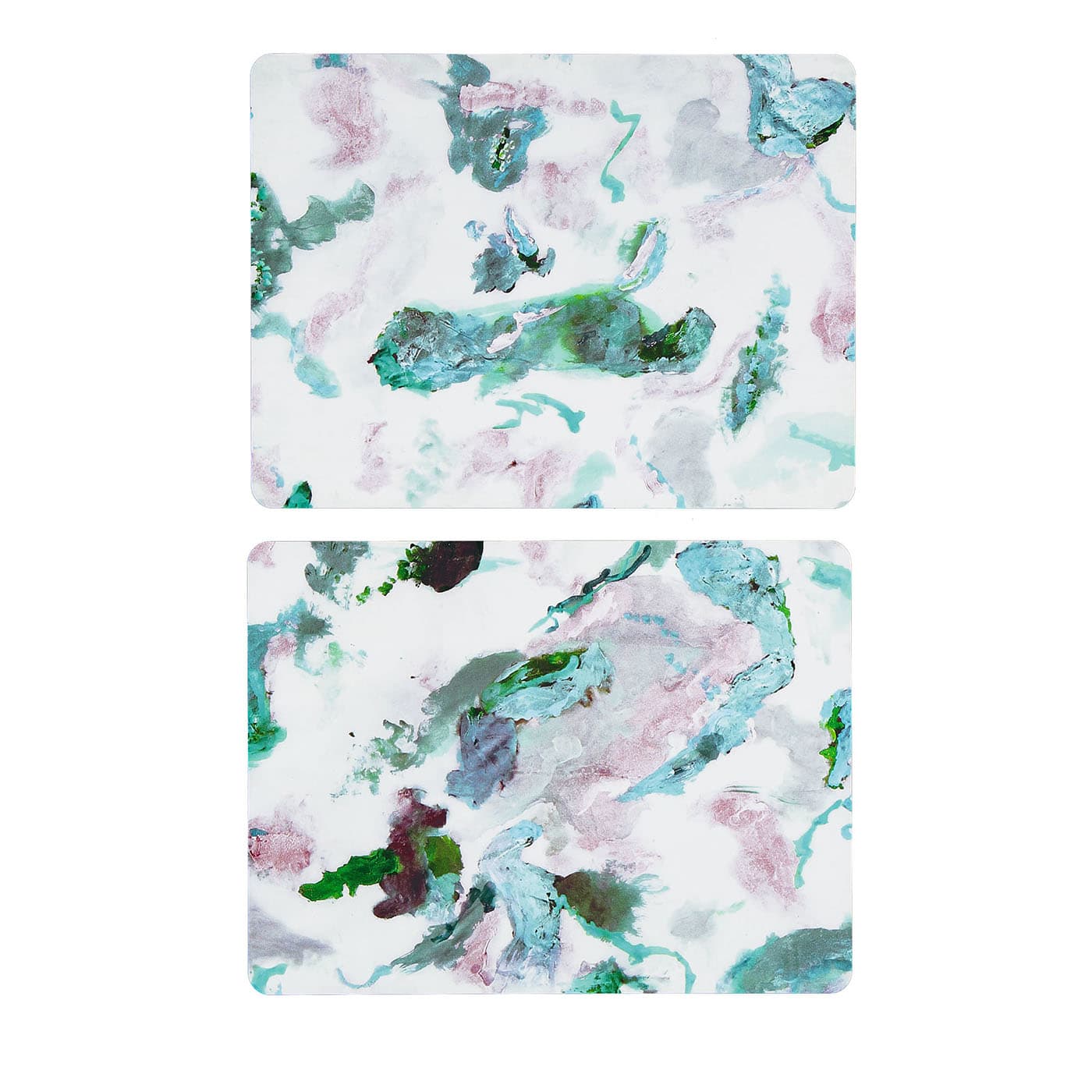 Apollo Set di 2 tovagliette in fibra di legno lucida stampata