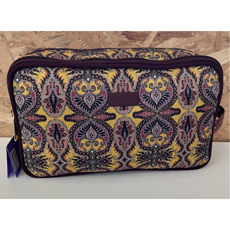 NECESSAIRE UOMO GIALLO 27X15X9 CM. RIFINITURE VINACCIO ETRO PROFUMI