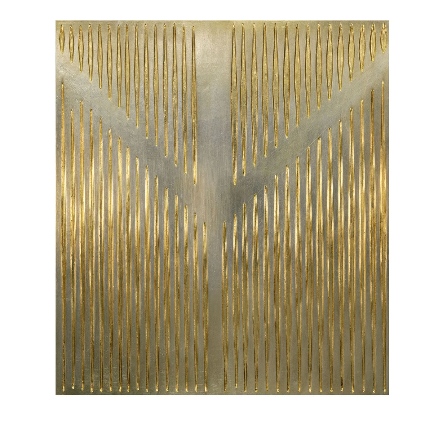 Algiz legno intagliato con foglia d'oro e d'argento di Giuseppe Caiafa