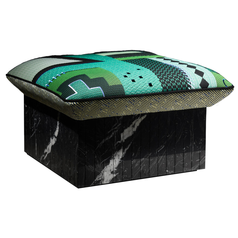 Ottoman Marbre nero Hopi La Chance