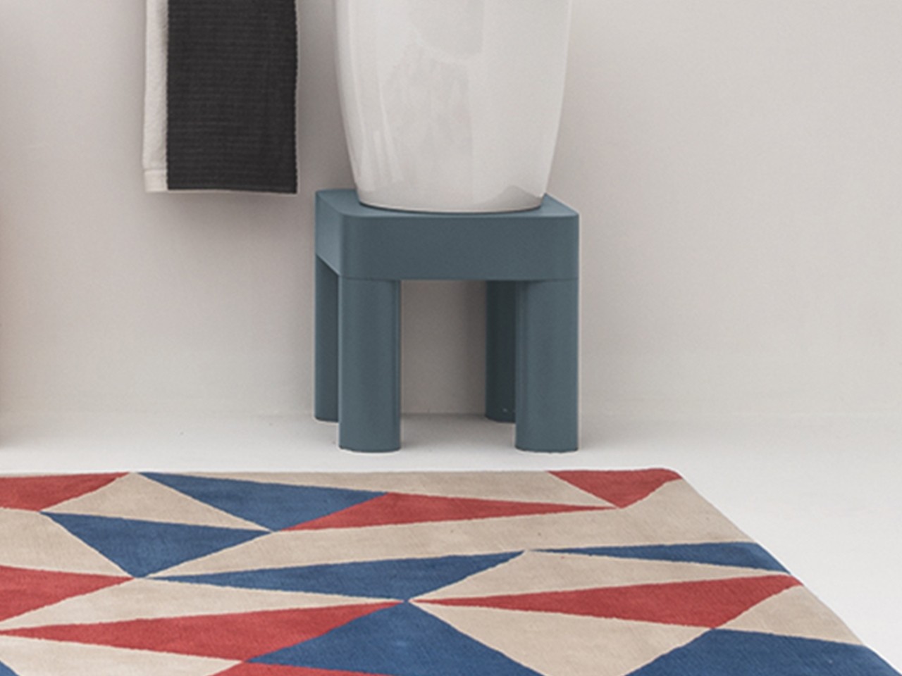 Struttura Portalavabo Kracklite Panka H45 cm in Legno MDF Avio Opaco-68964