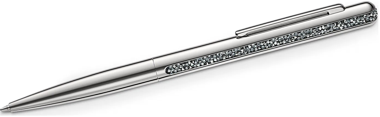 Penna A Sfera Crystal Shimmer Argento