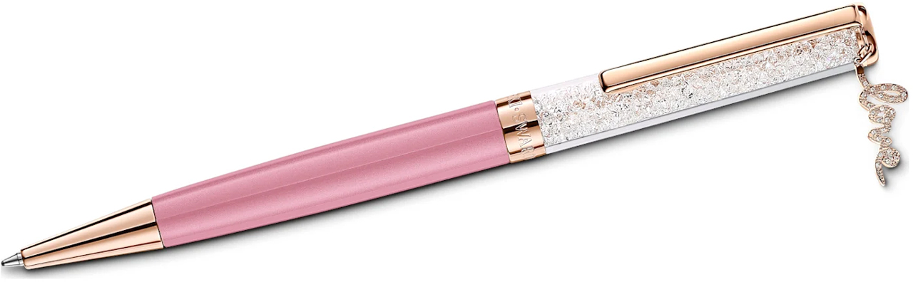 Penna A Sfera Crystal Shimmer Rosa Placcata Oro Rosa