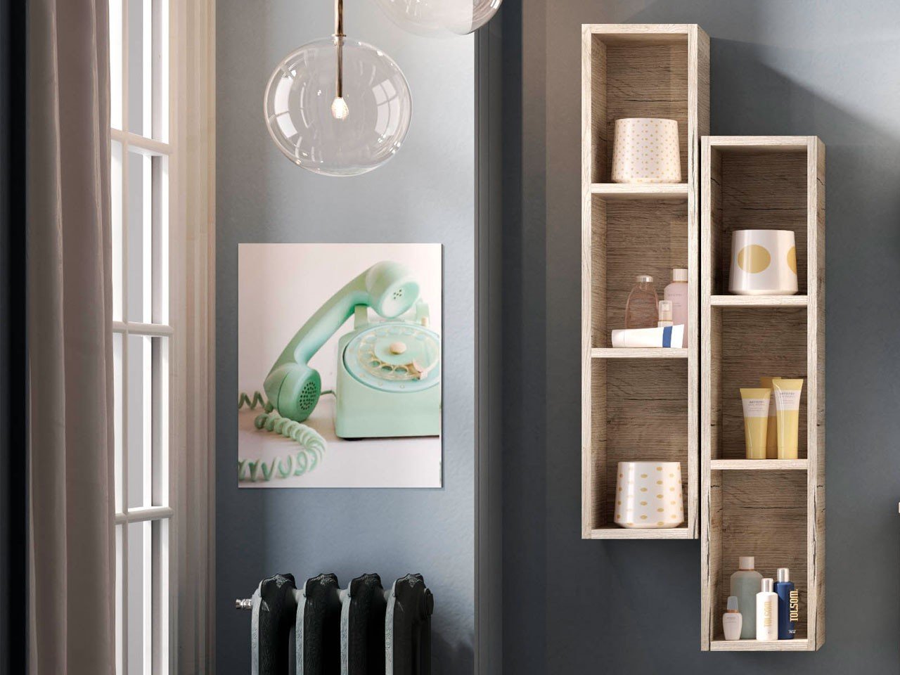 Pensile Bagno Smart 3 Vani 100X22X16 Natural Oak-15140