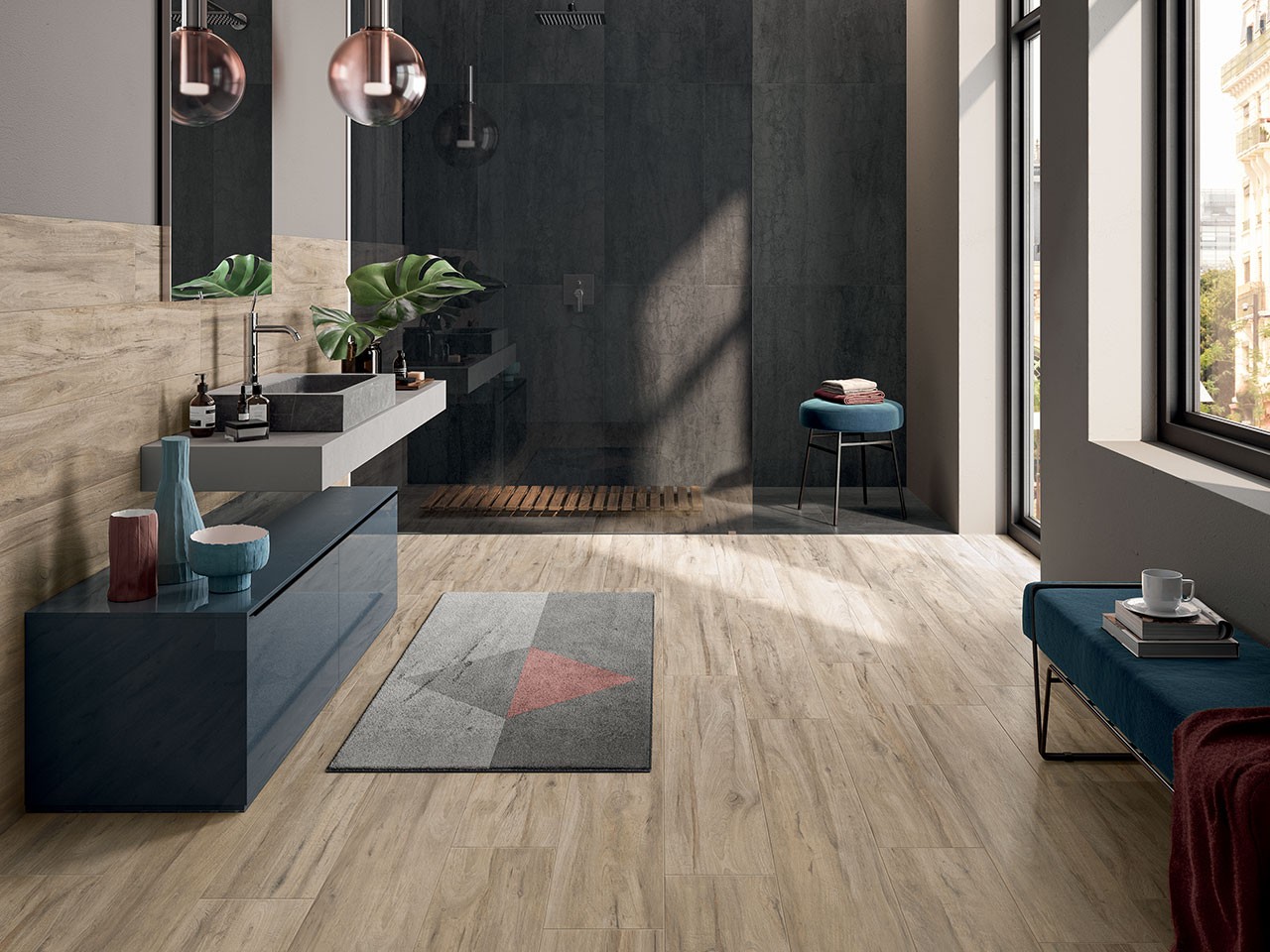 Piastrella Sottile 3,5 mm Slim Wood Natural 20x100 Gres Effetto Legno Naturale-59950