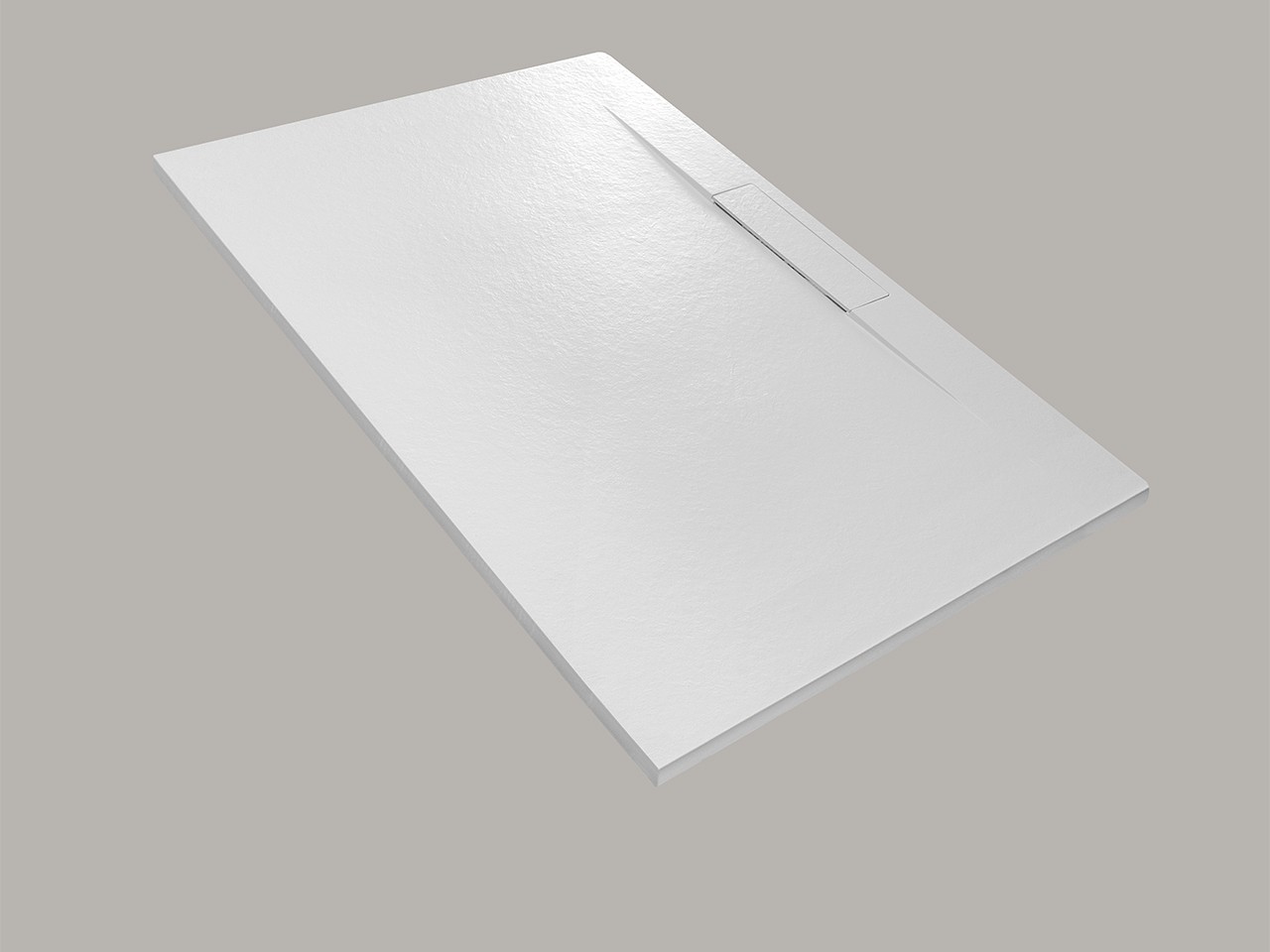 Piatto Doccia Dot 80x160 in Resina Effetto Pietra Bocciardata Bianco-74676