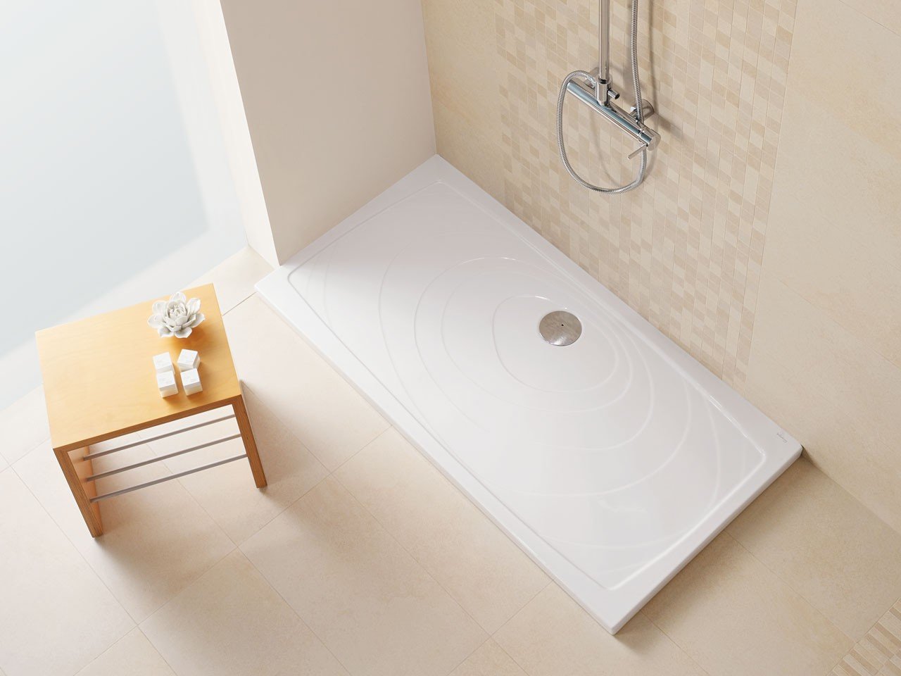 Piatto Doccia Luca 70X140 H4,5 Ceramica Bianco-3613