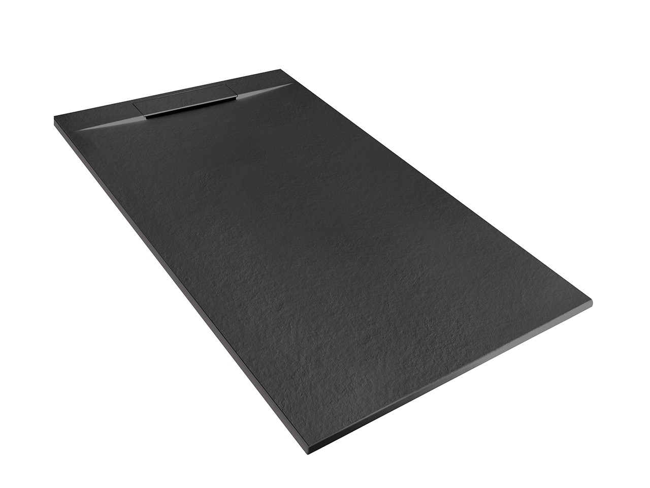 Piatto Doccia Matic 70x120 in Resina Effetto Pietra Bocciardata Antracite-74605