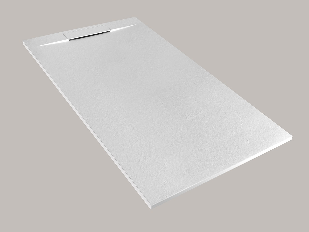 Piatto Doccia Matic 80x150 in Resina Effetto Pietra Bocciardata Bianco-74530