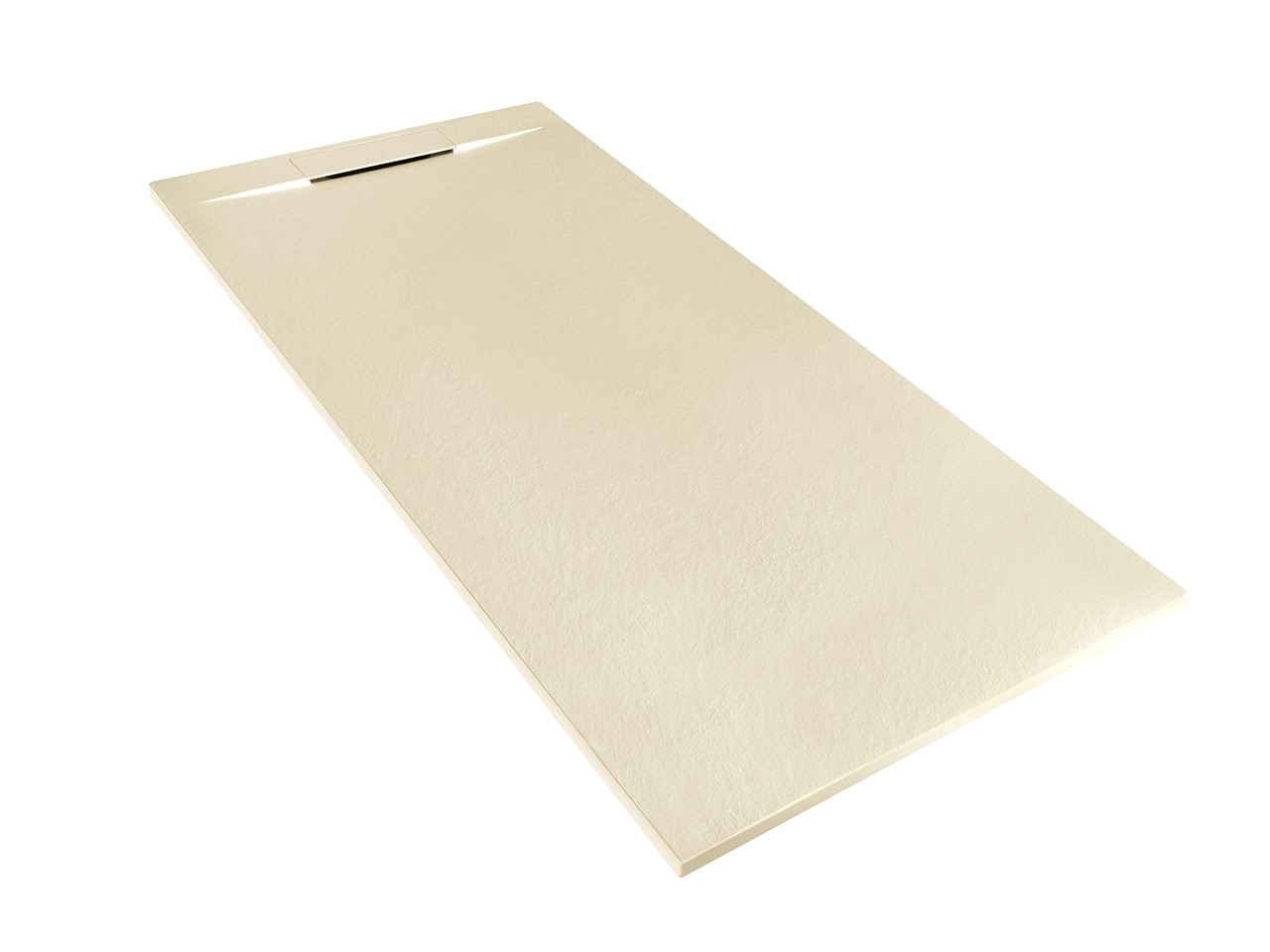 Piatto Doccia Matic 80x160 in Resina Effetto Pietra Bocciardata Avorio-74552