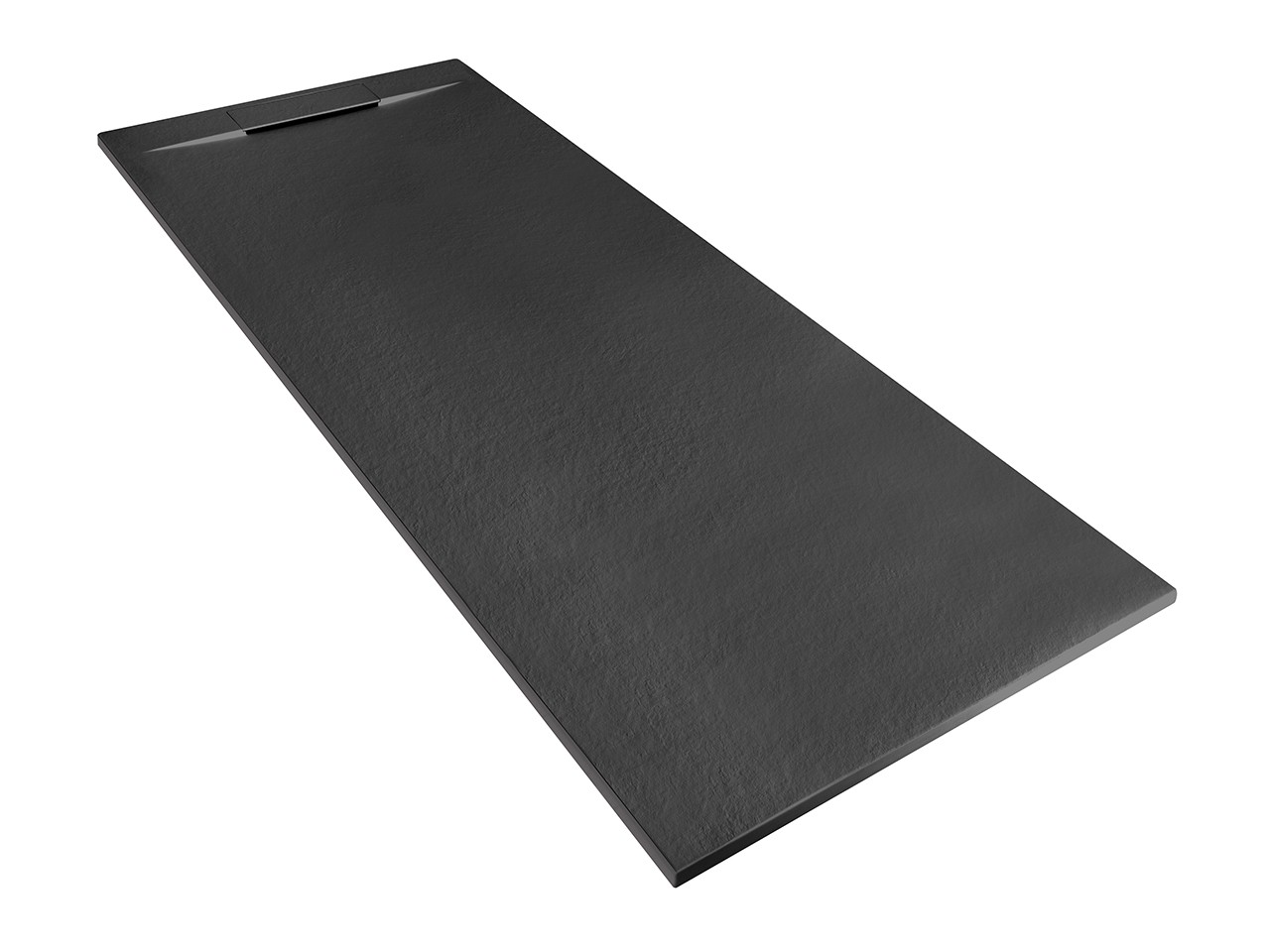 Piatto Doccia Matic 80x180 in Resina Effetto Pietra Bocciardata Antracite-74616