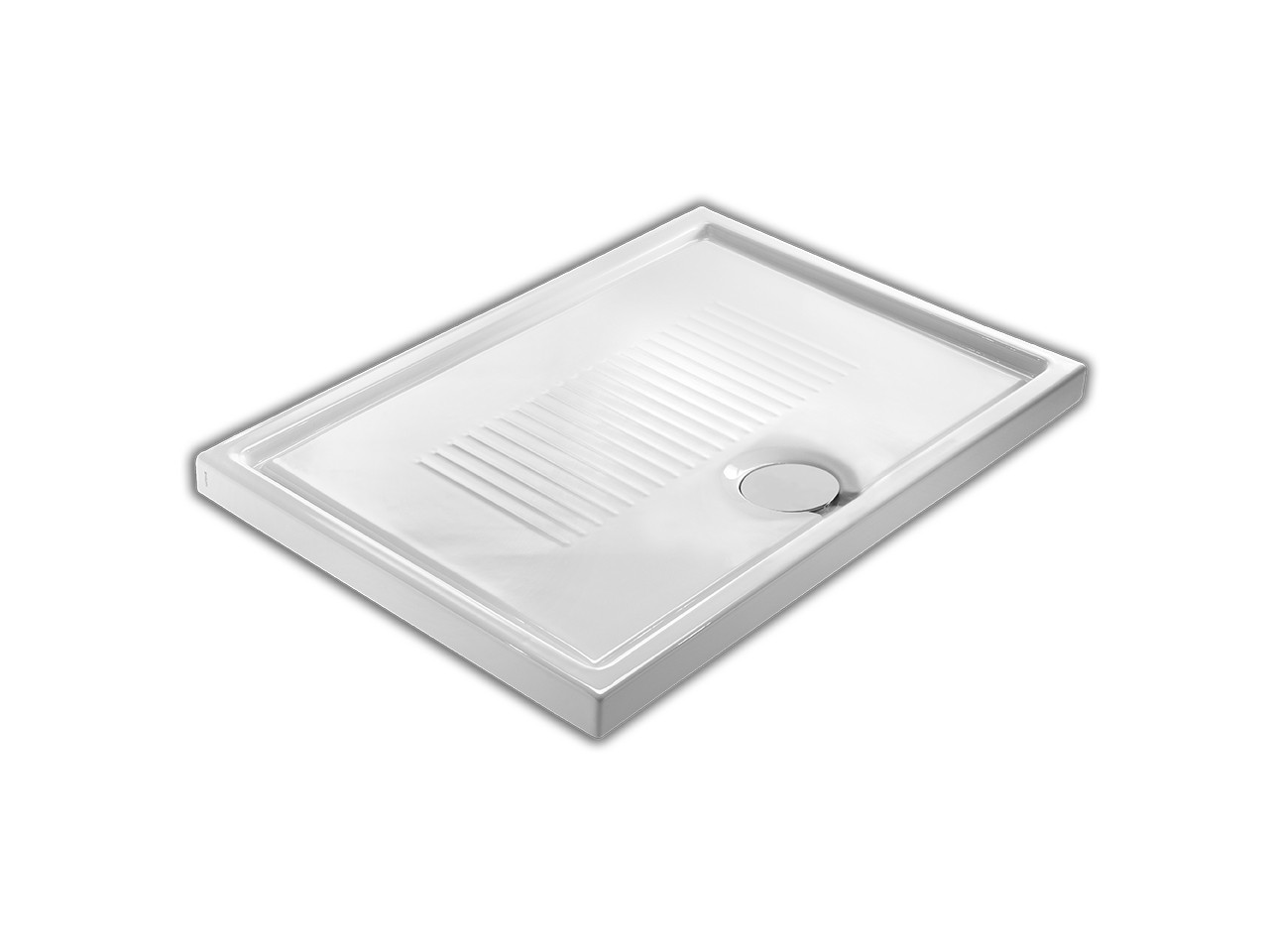 Piatto Doccia Shiba 100x70 H3 cm Ceramica Bianco-70612