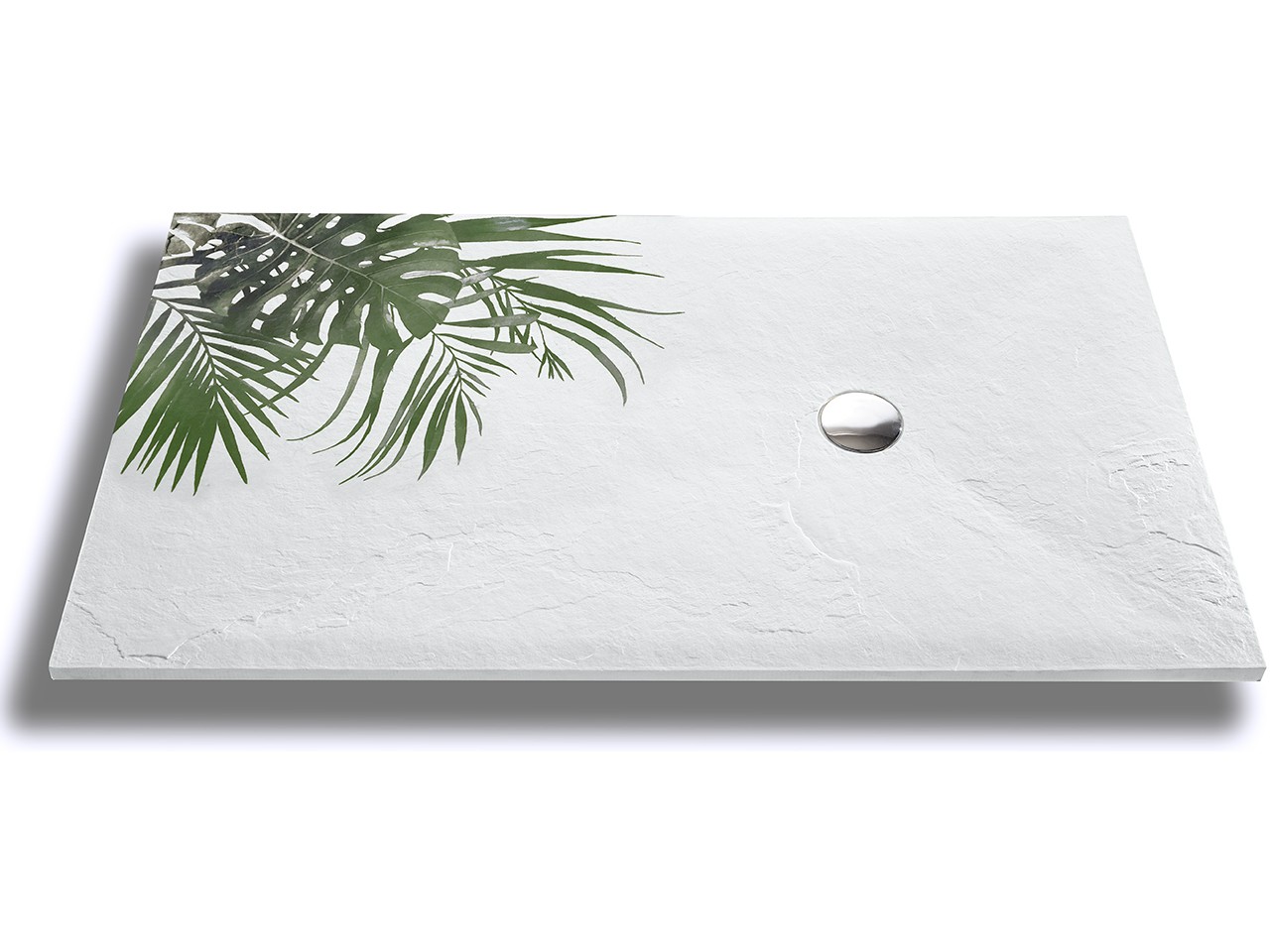 Piatto Doccia Slate 70x90 H3 in Pietra Ricostruita Bianco Jungle-67971