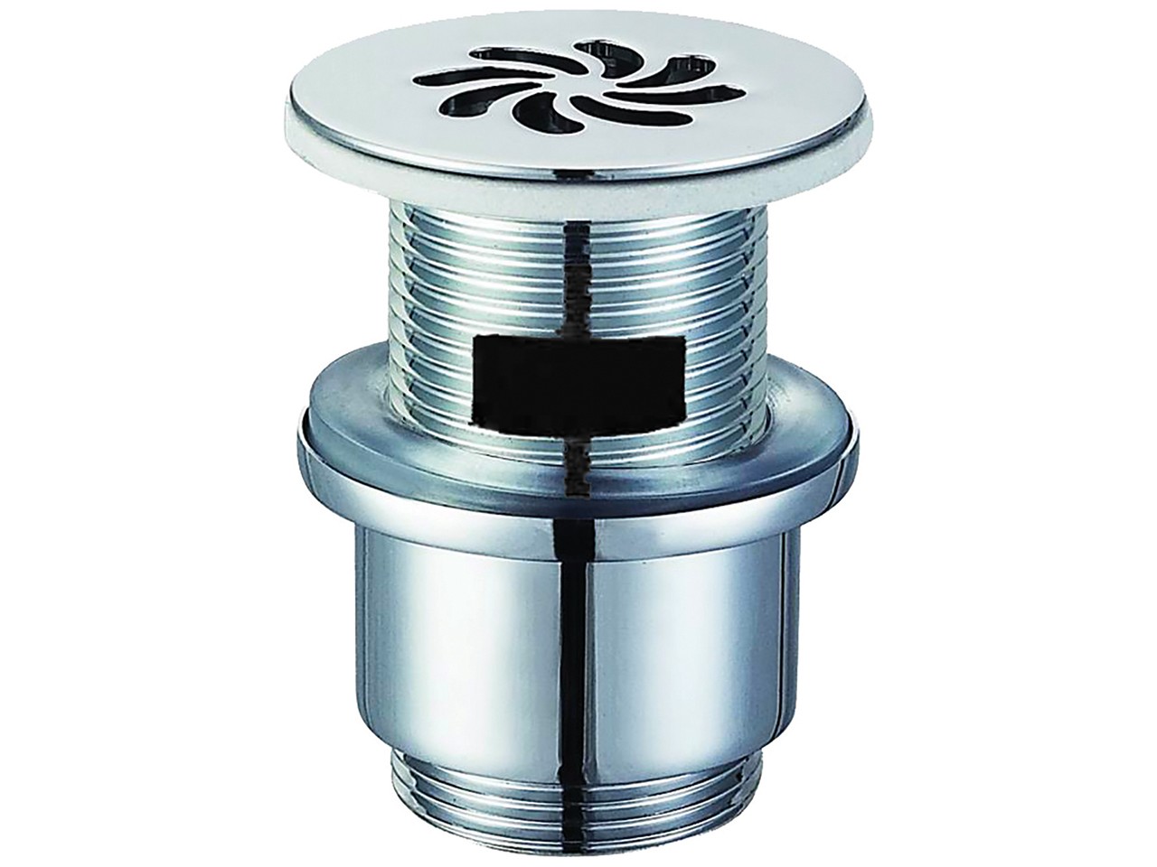 Piletta a Scarico Libero con Troppopieno Cromo-62440