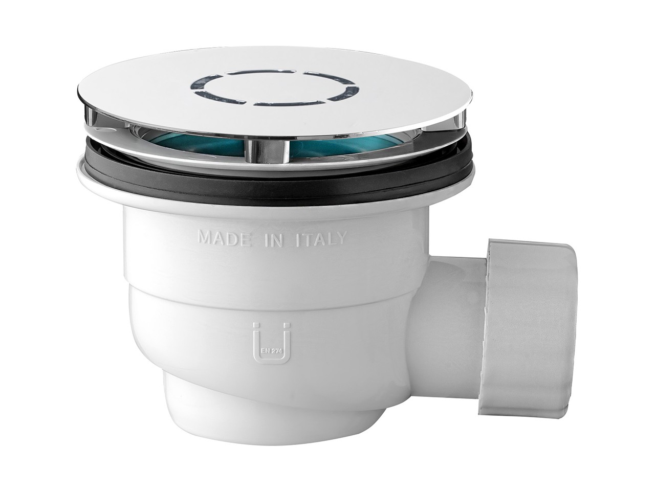 Piletta Doccia Decò Ø90 mm Calotta Metallo Cromo Senza Codolo-69515