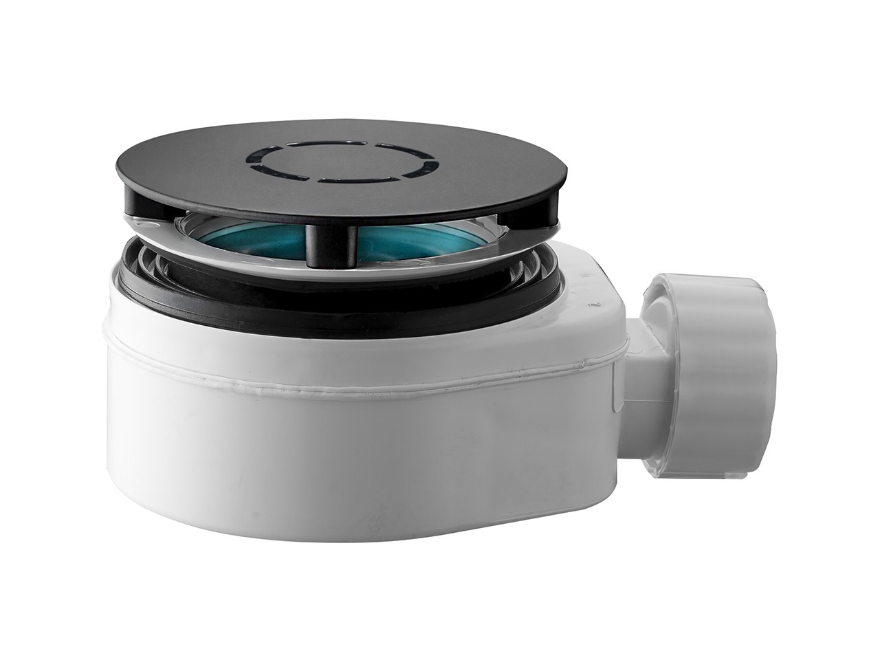 Piletta Doccia Pixel Ø90 mm Calotta Abs Nero Opaco-69519