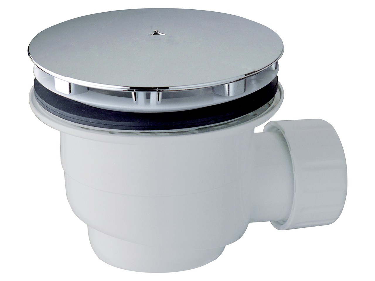 Piletta Doccia Decò Ø90 mm Calotta Abs Cromo Senza Codolo-64567