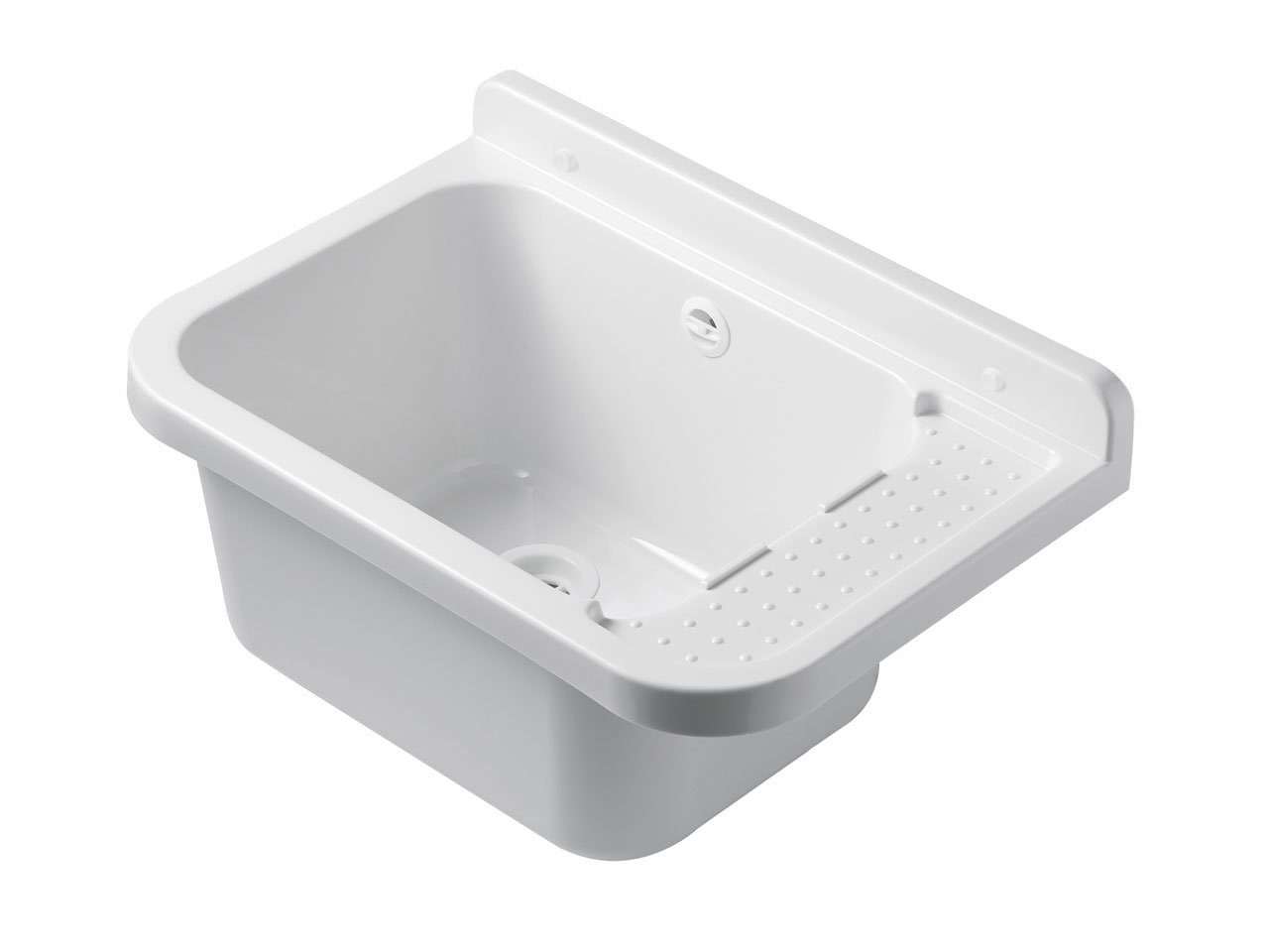 Pilozzo Lavanderia Interno/Esterno Incasso 50X34 in Polipropilene Opaco Bianco-15804