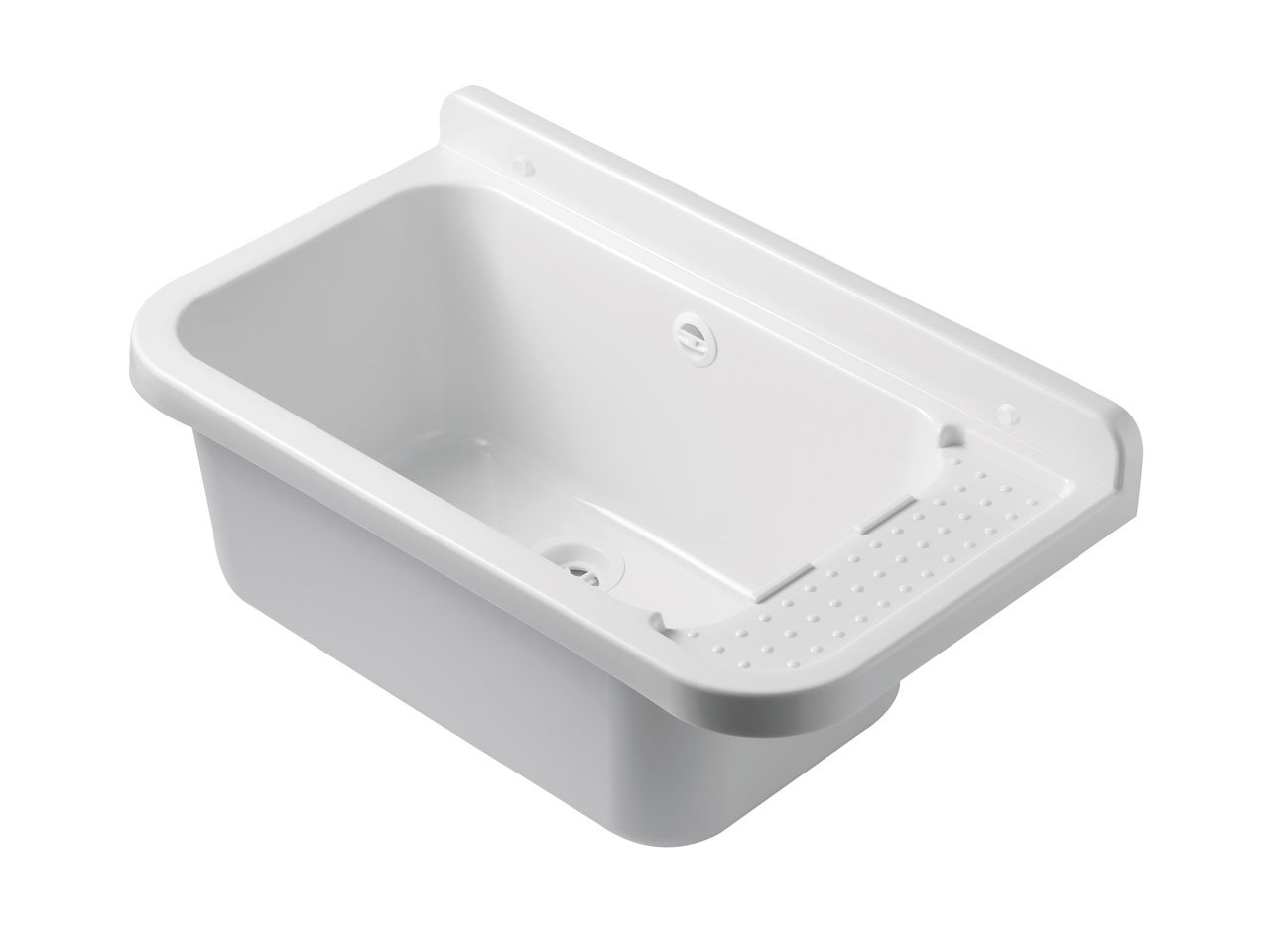 Pilozzo Lavanderia Interno/Esterno Incasso 59X34 Polipropilene Opaco Bianco-15806
