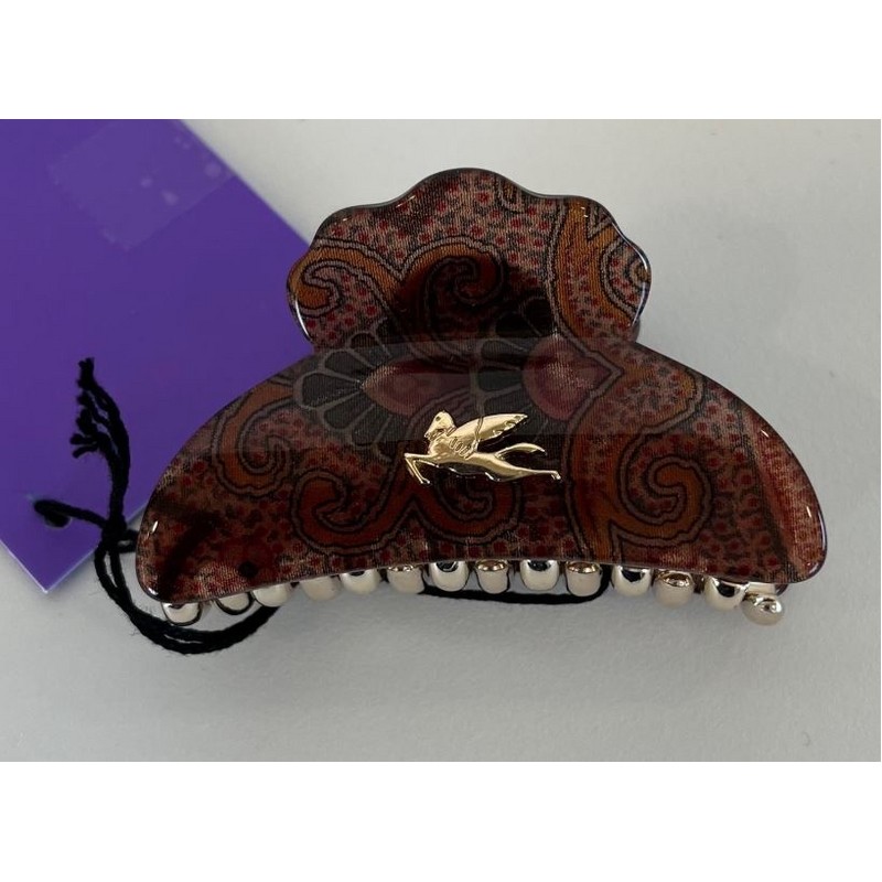 PINZA PER CAPELLI MEDIA MARRONE CON PEGASO ETRO PROFUMI