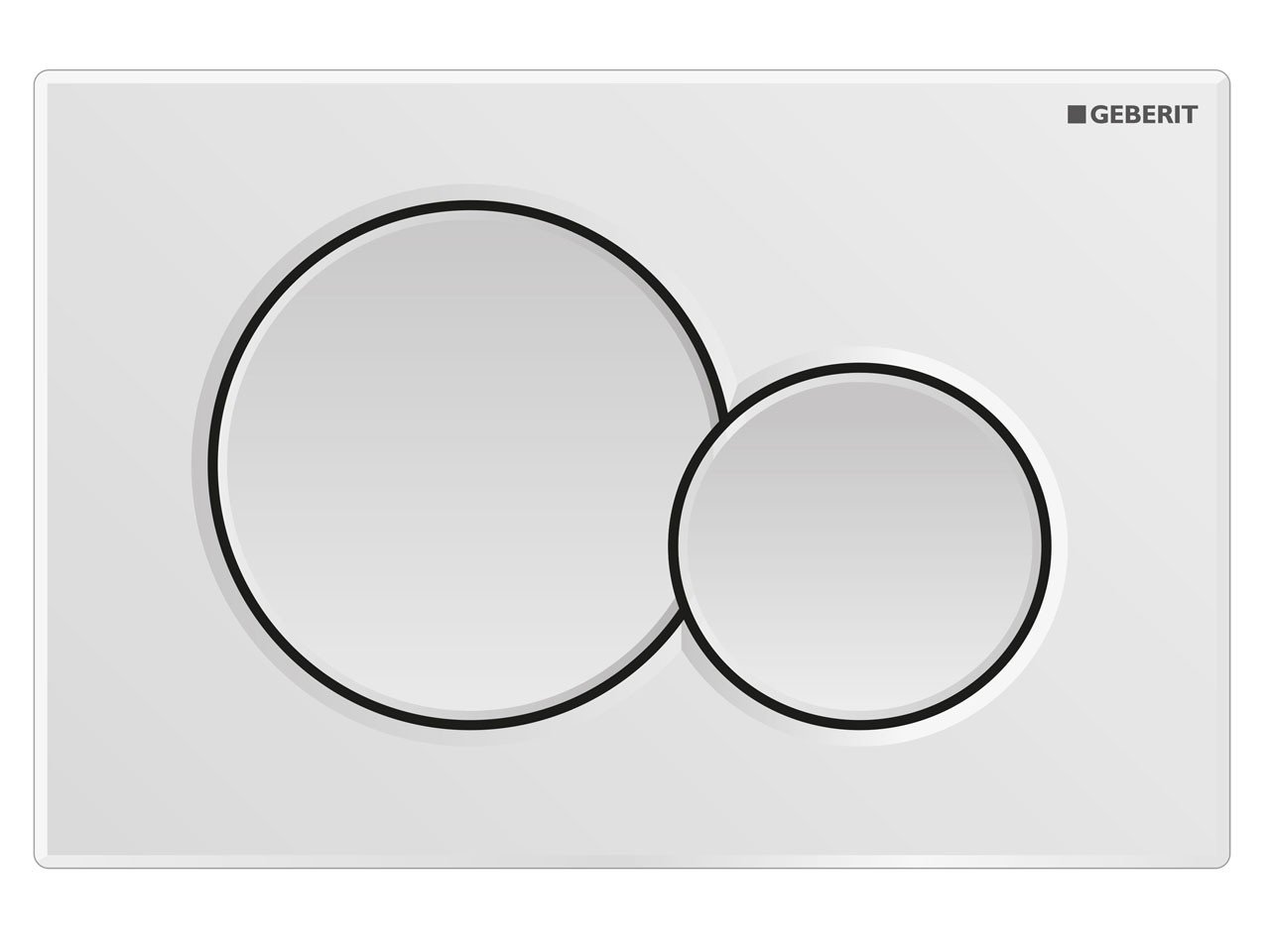 Placca Wc Geberit Sigma 01 2 Pulsanti Bianca-7979