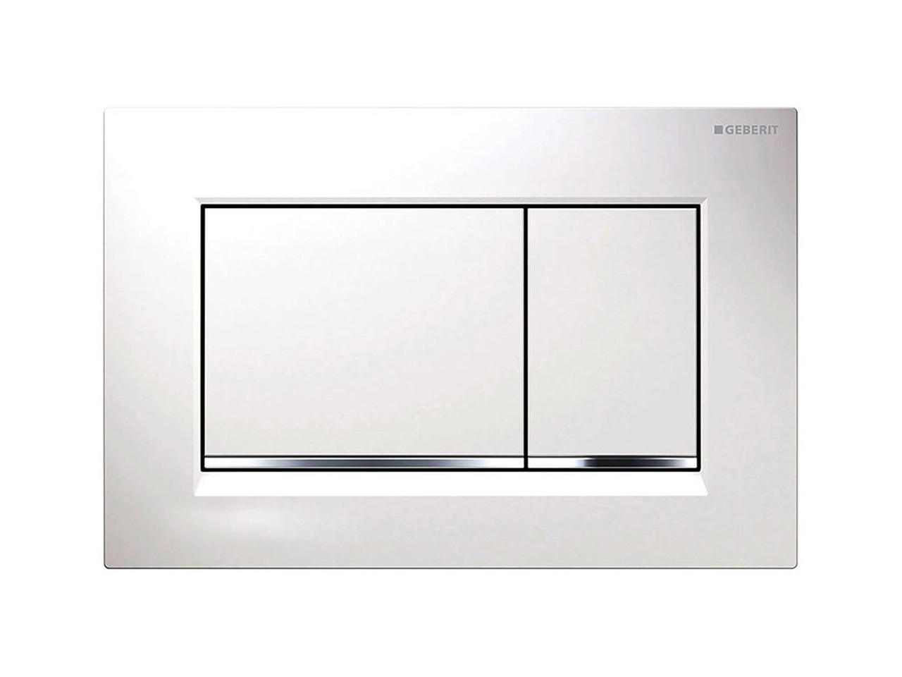 Placca Wc Geberit Sigma30 2 Pulsanti Bianco/Cromo/Bianco-18961