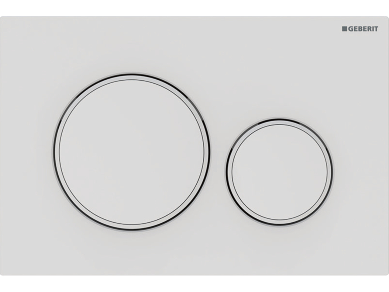 Placca WC Geberit Sigma 20 2 Pulsanti Bianco Opaco/Bianco/Bianco Opaco-63546