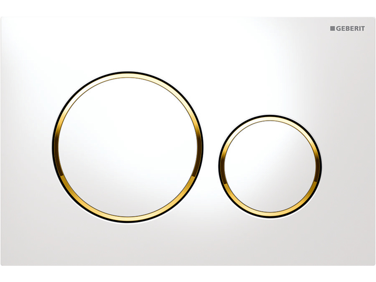 Placca WC Geberit Sigma 20 2 Pulsanti Bianco/Oro/Bianco-63545