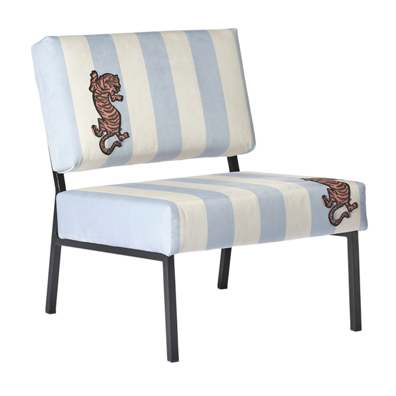 Poltrona Félinoe Rayures Babel Brune