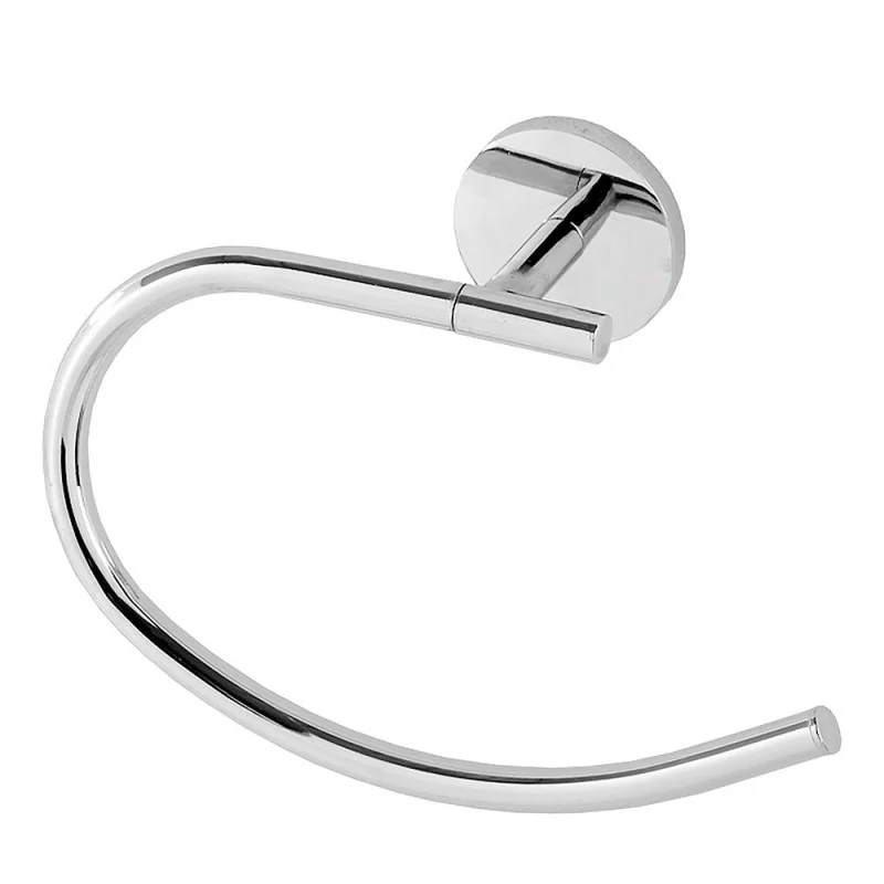Porta asciugamani da parete ad anello in acciaio cromato Bora