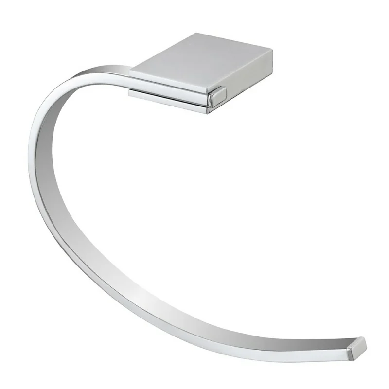 Porta asciugamani da parete ad anello in acciaio cromato Futura