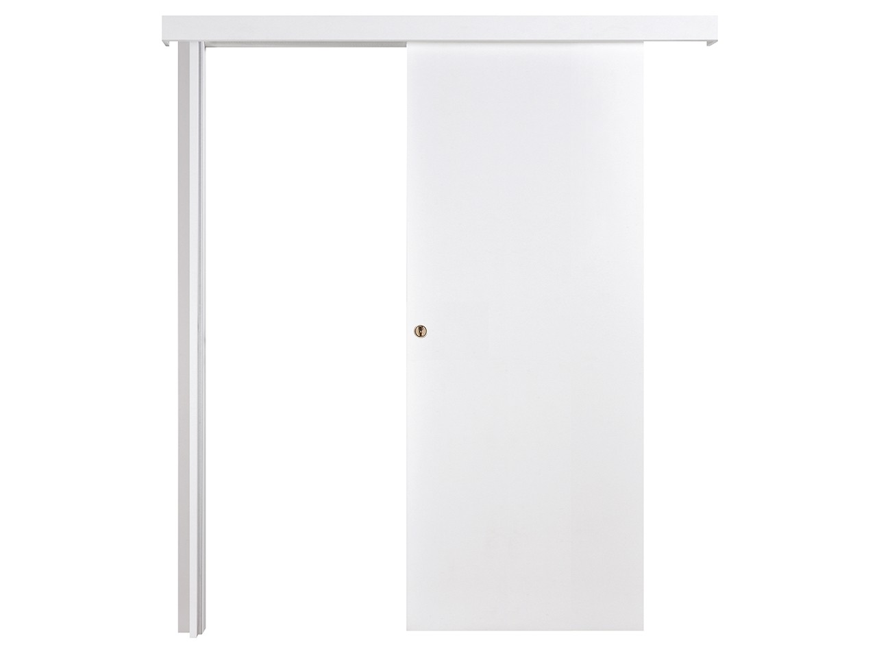 Porta Scorrevole Esterno Muro Space 70xH210 cm Bianca-75012