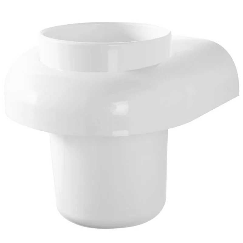 Portaspazzolino a muro in ABS bianco Gioia