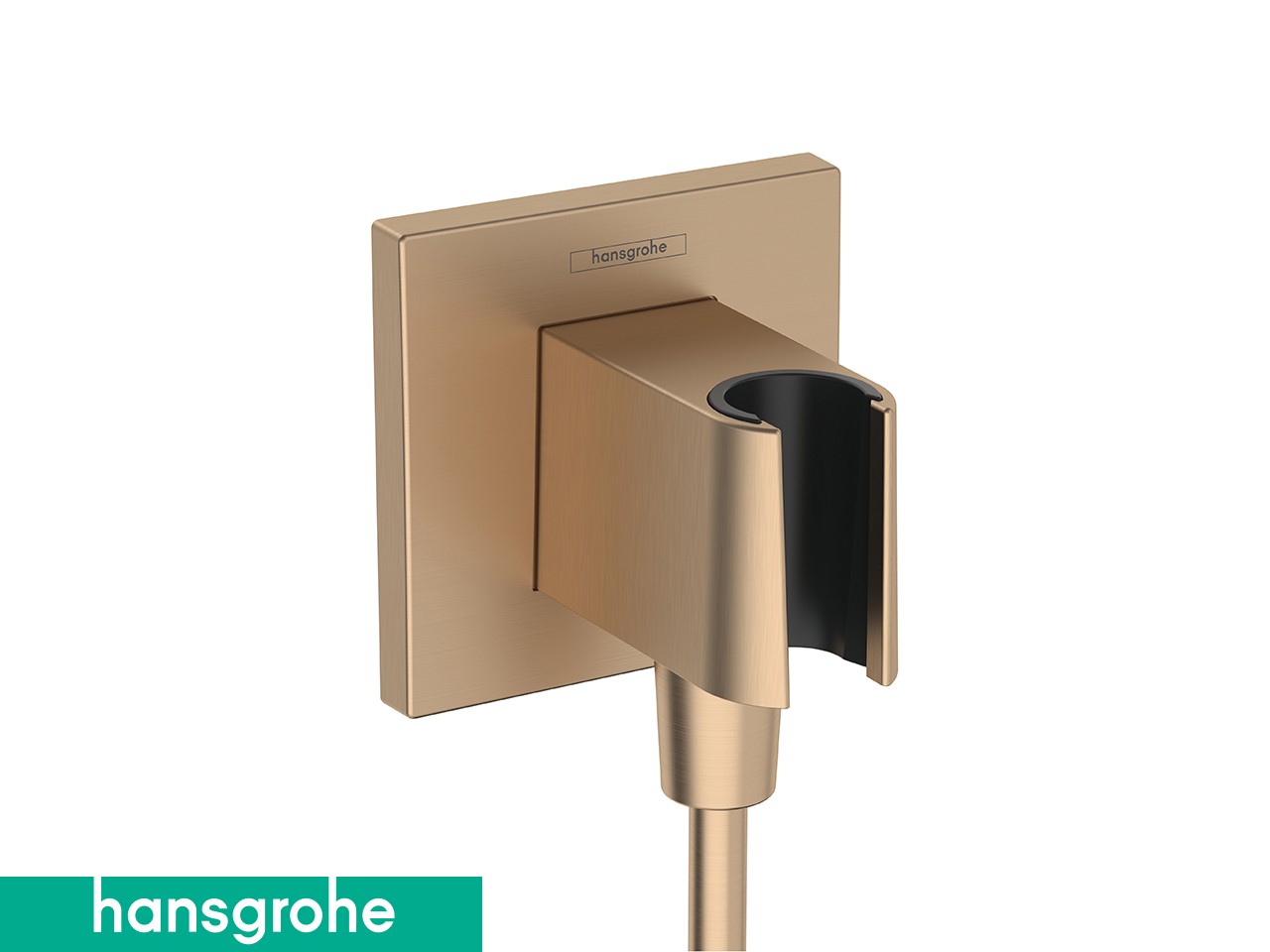 Presa Acqua Duplex Hansgrohe® FixFit E con Supporto per Doccetta Bronzo Satinato-70037