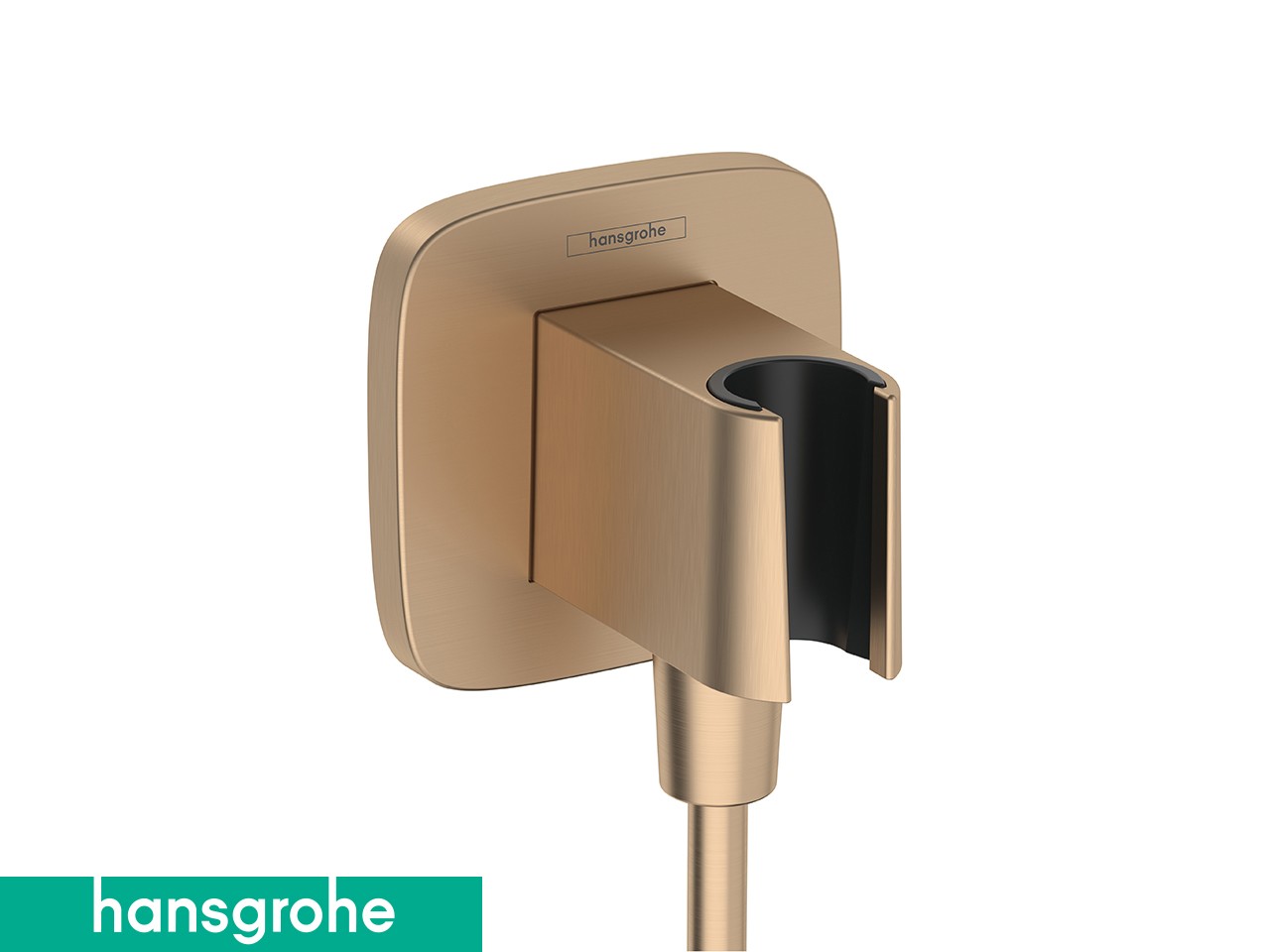 Presa Acqua Duplex Hansgrohe® FixFit Q con Supporto per Doccetta Bronzo Satinato-70039