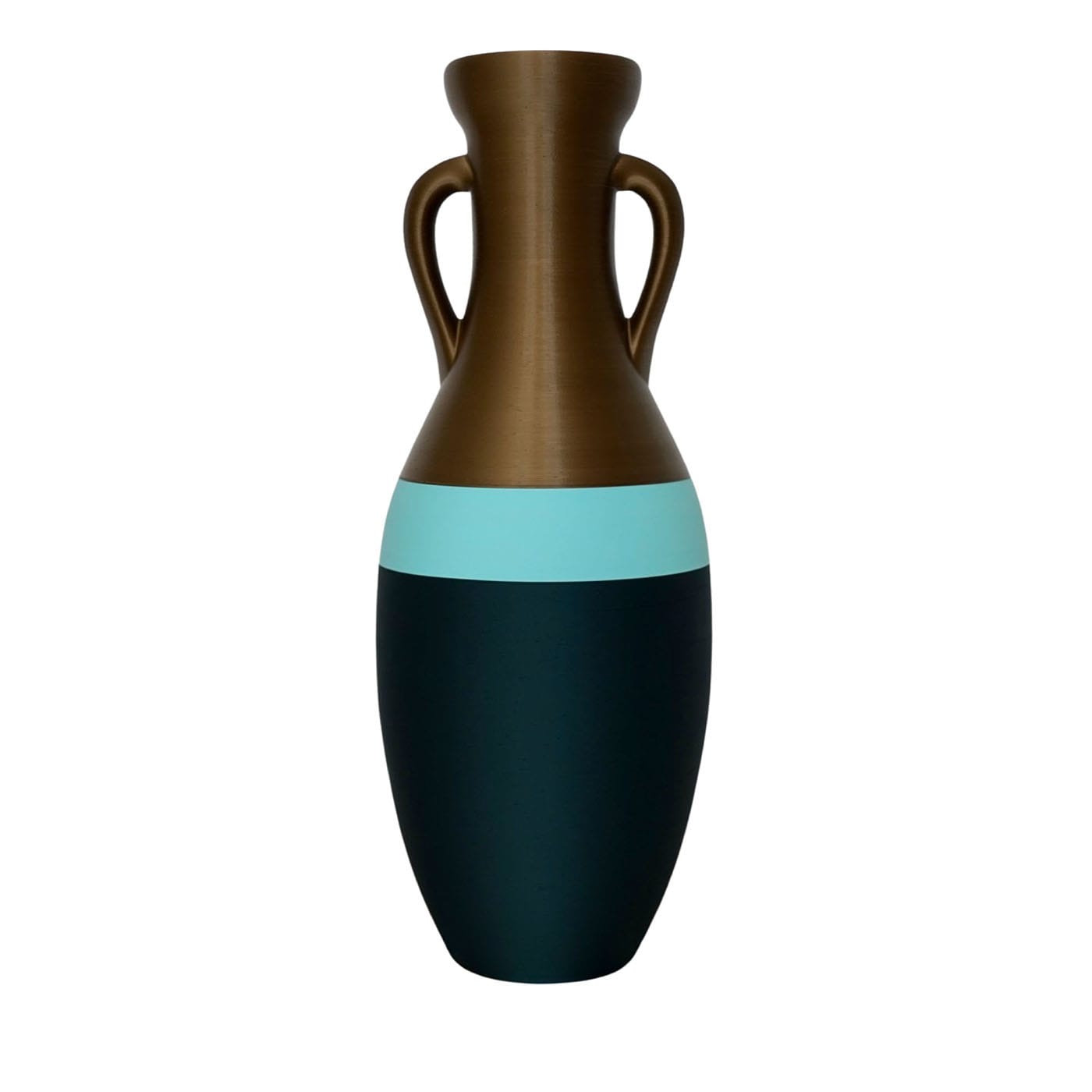 Anfora Giulio Cesare XXL nera azzurra e bronzo