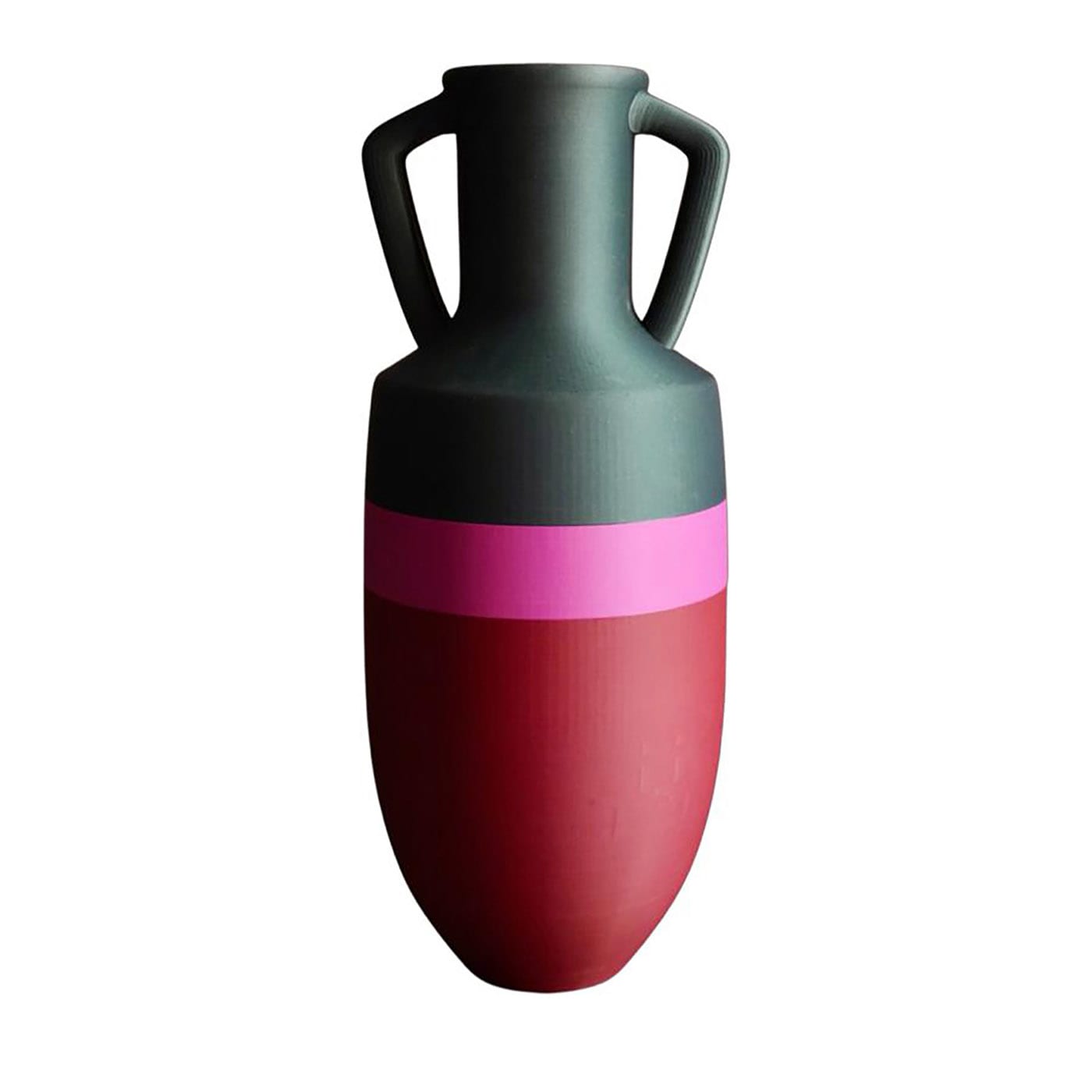 Anfora Ottaviano XL rossa fucsia e verde