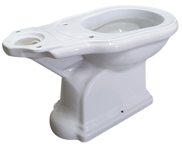 Wc Monoblocco Retro' 72X38,5 cm Distanziato Scarico a Pavimento Bianco Lucido-15463