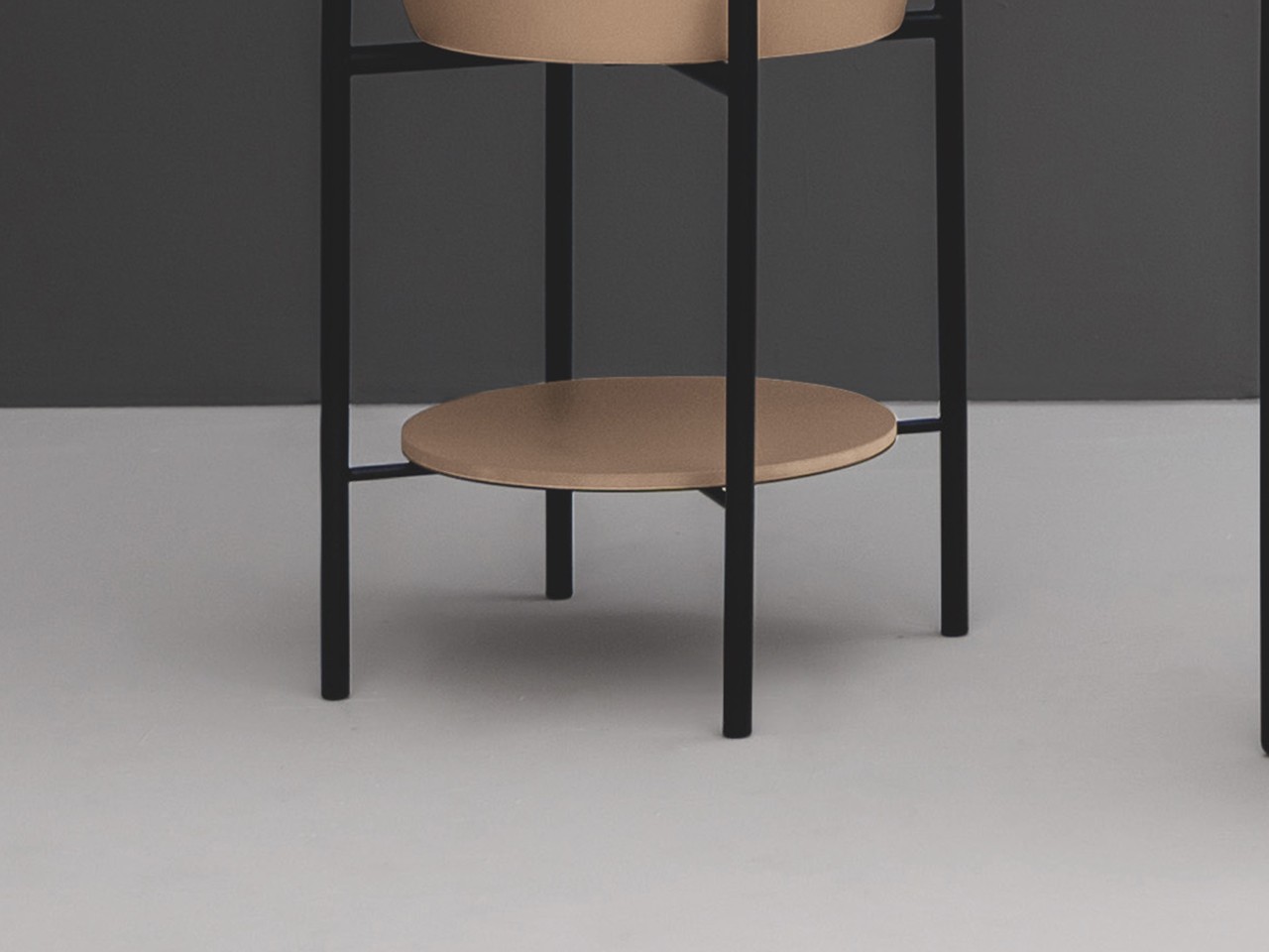 Ripiano Rotondo per Struttura Portalavabo Kracklite in Legno Laccato Sabbia Opaco-68972