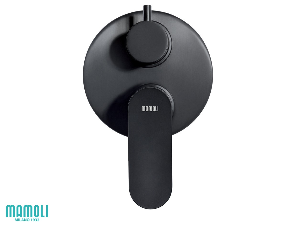 Placca per Miscelatore Doccia Incasso con Deviatore 2 Vie Sadler Monocomando Nero opaco-59742