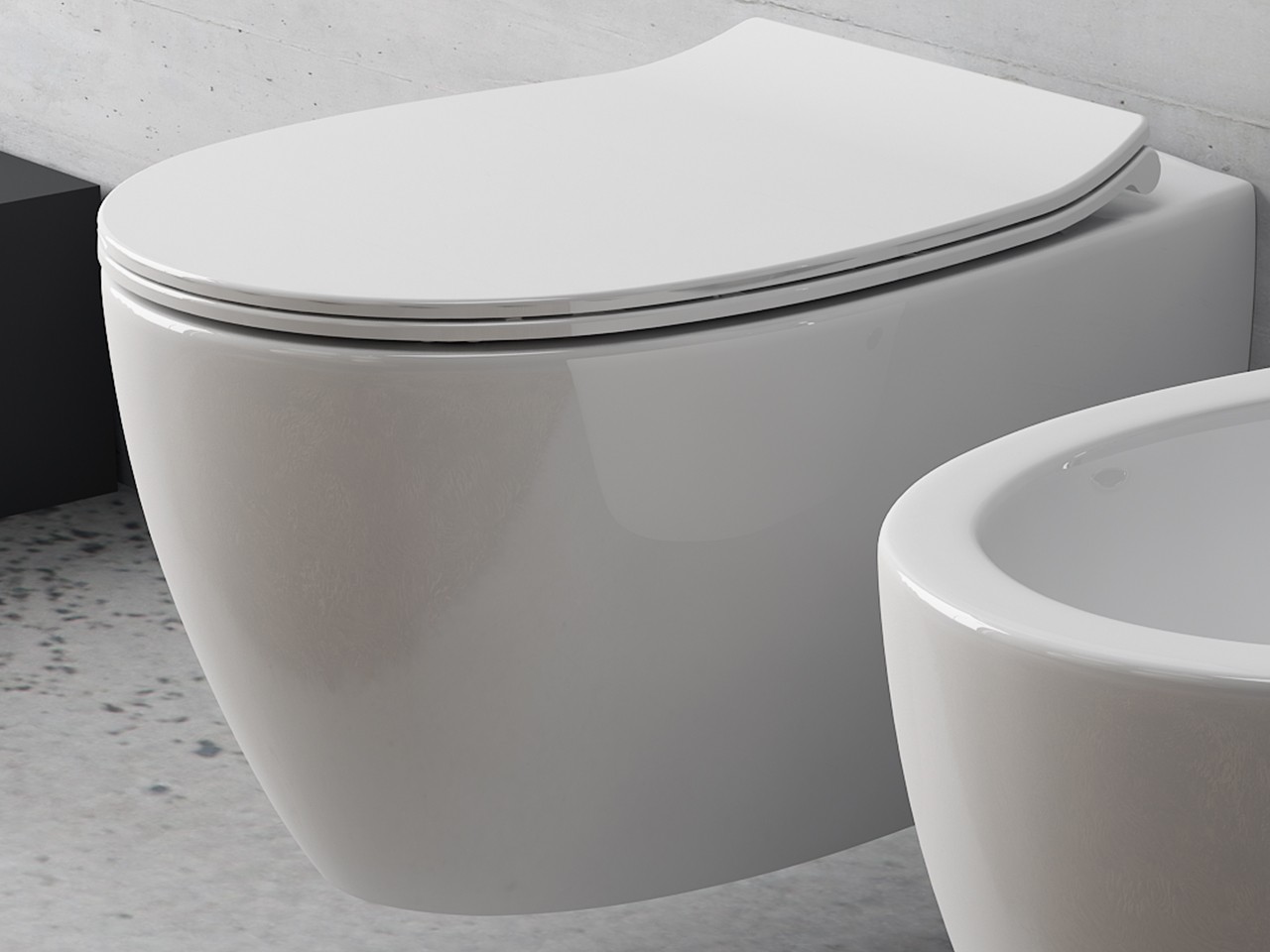 Wc Sospeso Sentimenti Neo Rimless 52,5X36 cm Bianco Lucido-63789