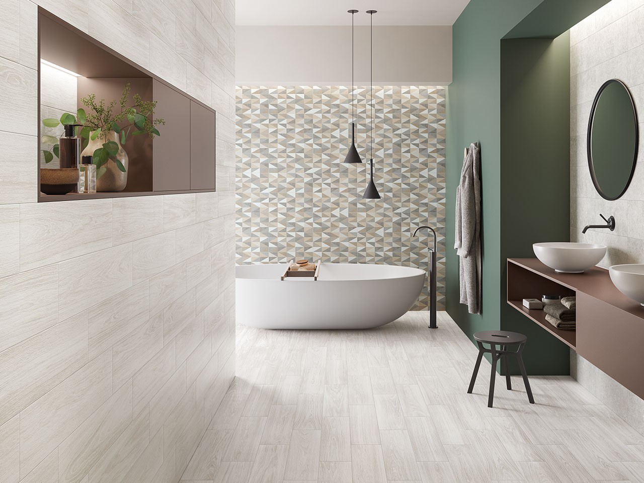 Piastrella Seychelles White 18x62 Gres Effetto Rovere Bianco-71774