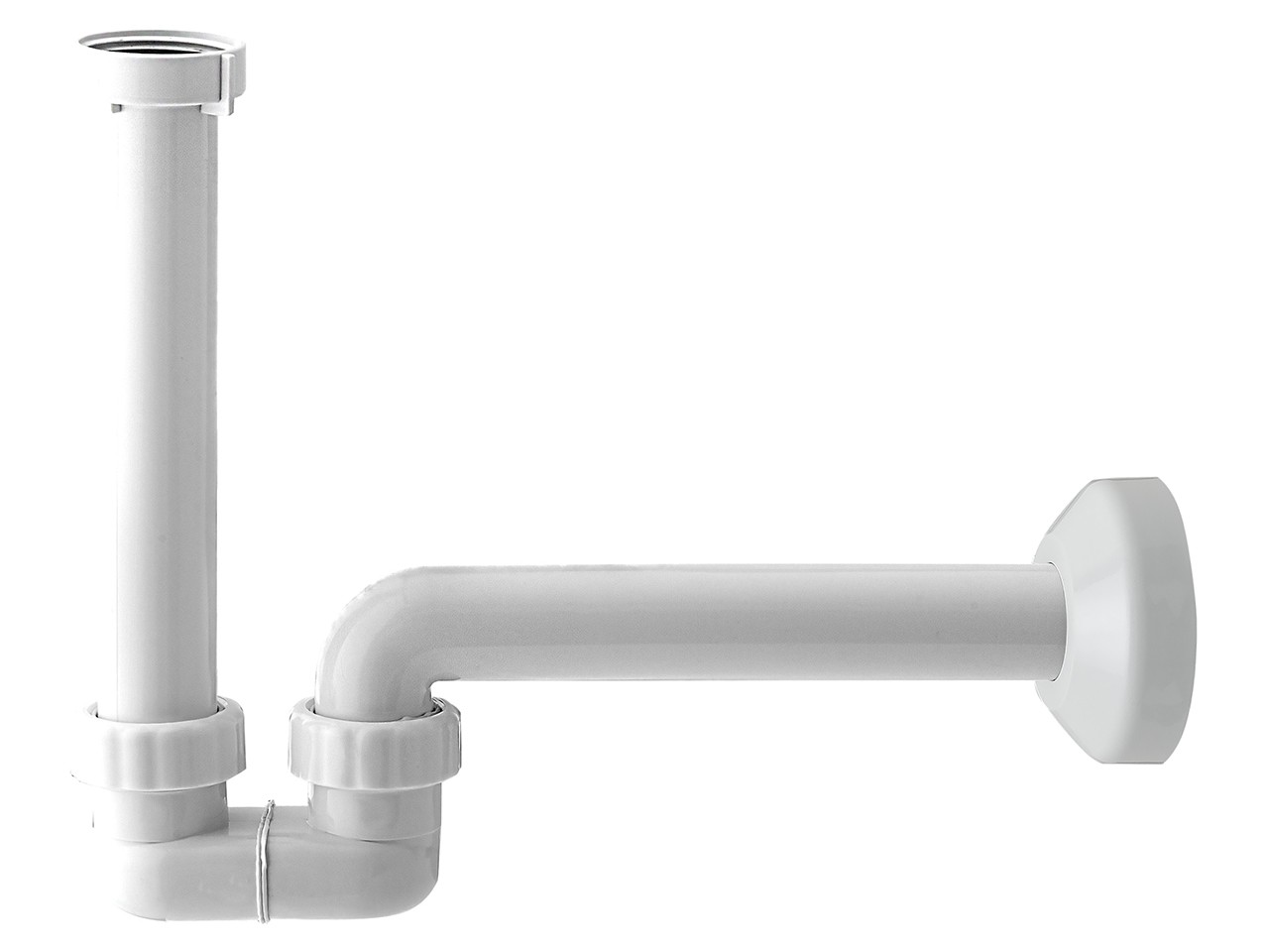 Sifone Salvaspazio Luna 1'1/4 Ø32 mm Polipropilene Bianco-64582