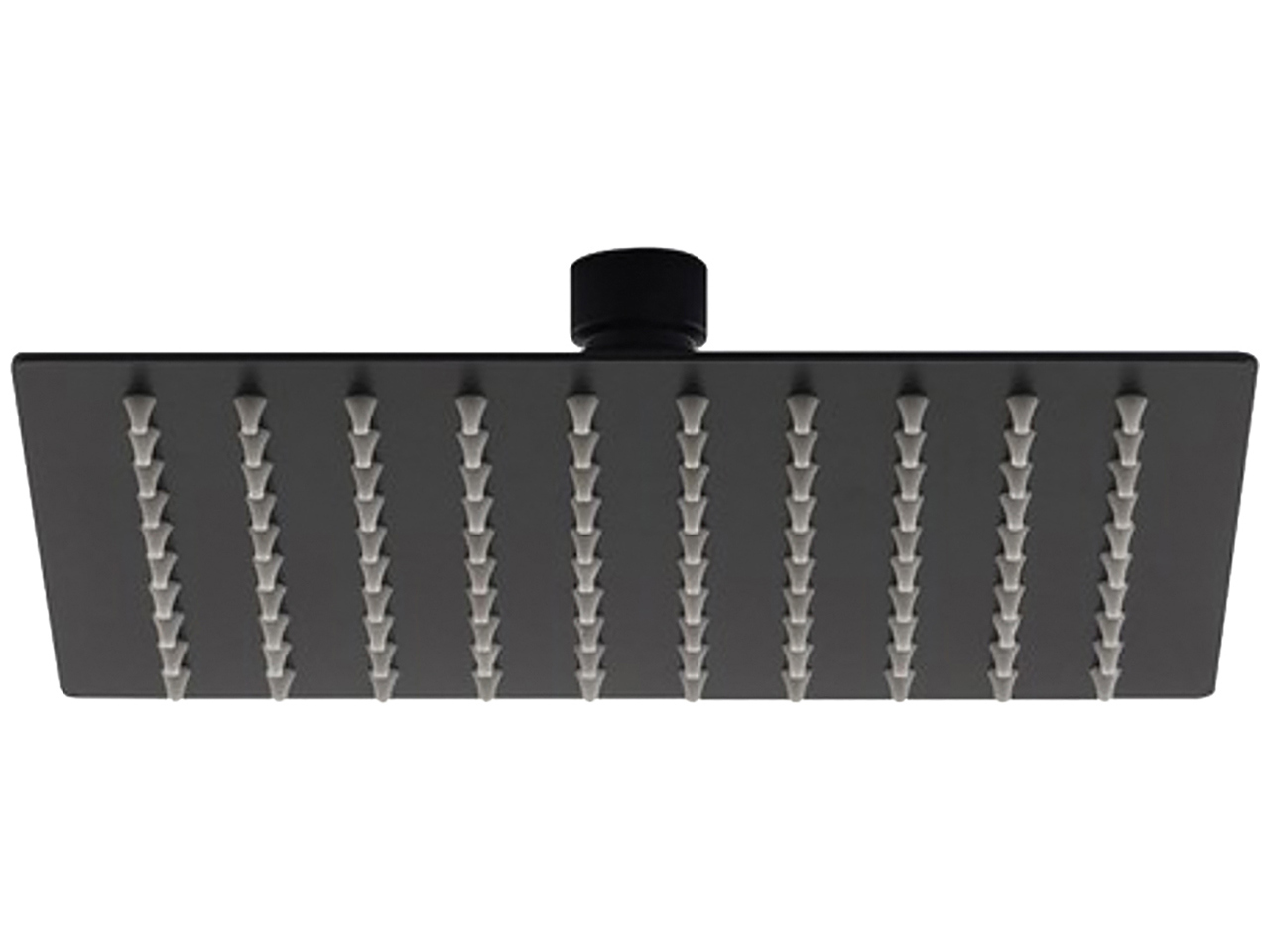 Soffione Doccia Low 20X20 Acciaio Inox Quadrato Nero Opaco-62410