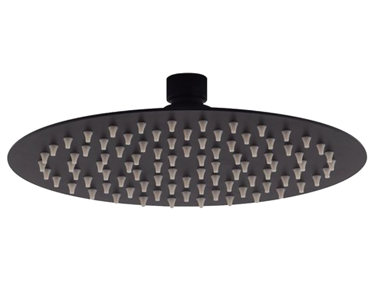 Soffione Doccia Low Ø25 Cm Acciaio Inox Tondo Nero Opaco-62408