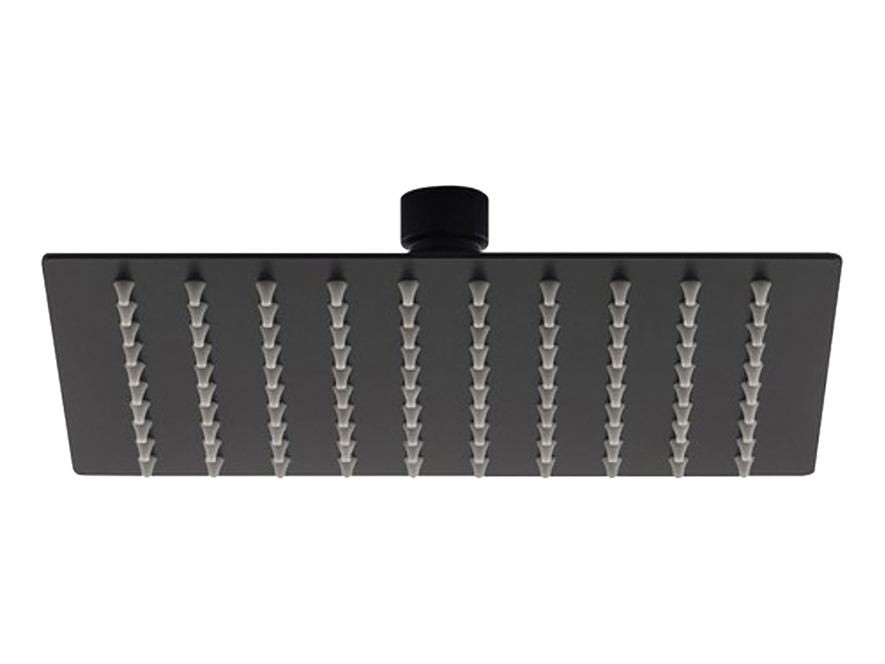 Soffione Doccia Low 25X25 Acciaio Inox Quadrato Nero Opaco-62411