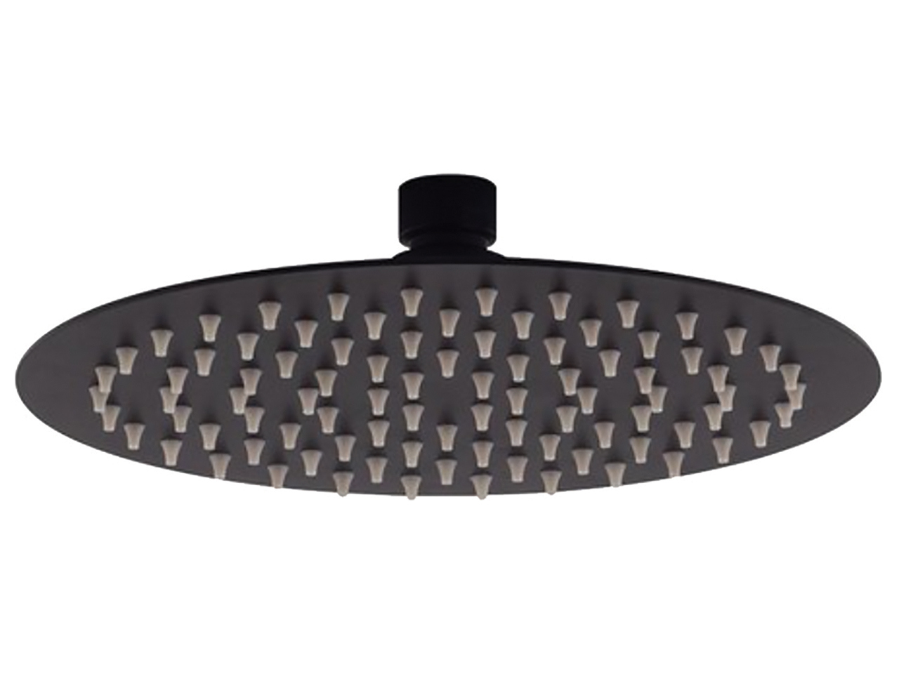 Soffione Doccia Low Ø30 Cm Acciaio Inox Tondo Nero Opaco-62409