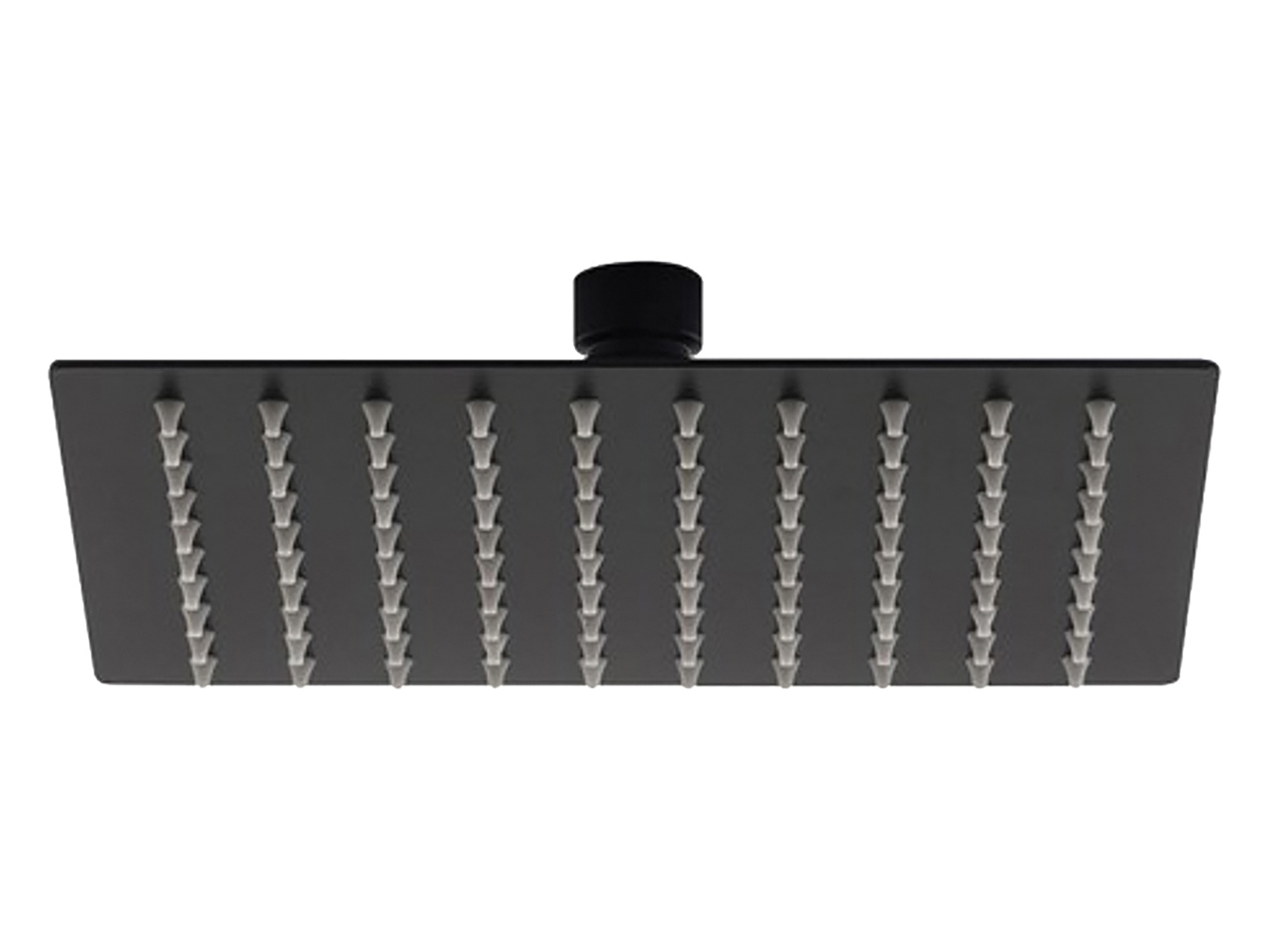 Soffione Doccia Low 30X30 Acciaio Inox Quadrato Nero Opaco-62412