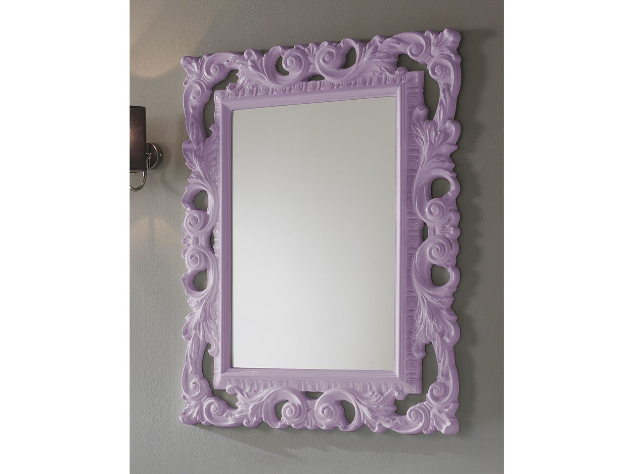 Specchio Bagno Barocco 94X75 Lilla-6930